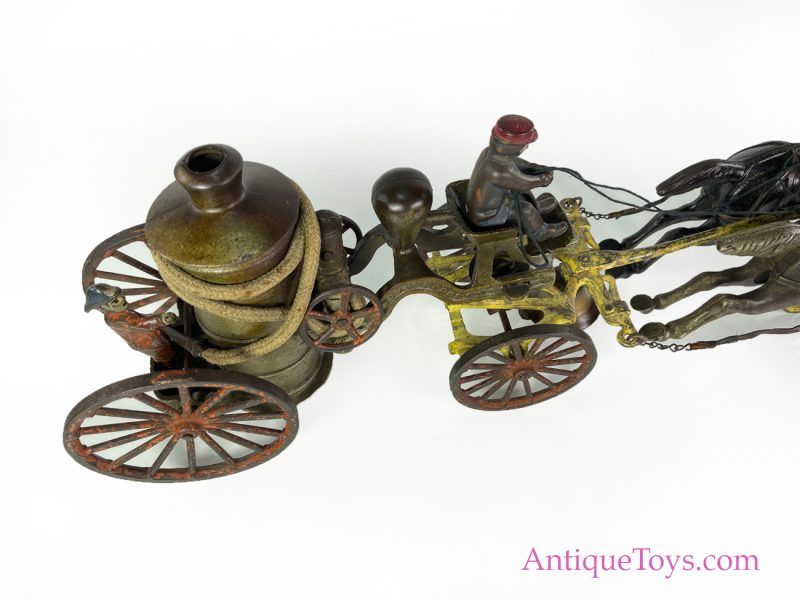 Hubley Cast Iron Fire Pumper Horse Drawn <FONT COLOR="ff000 ">*SOLD*</font> - Image 5