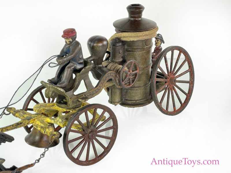 Hubley Cast Iron Fire Pumper Horse Drawn <FONT COLOR="ff000 ">*SOLD*</font> - Image 9