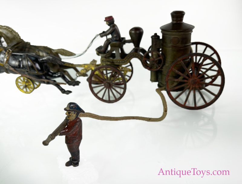 Hubley Cast Iron Fire Pumper Horse Drawn <FONT COLOR="ff000 ">*SOLD*</font> - Image 15