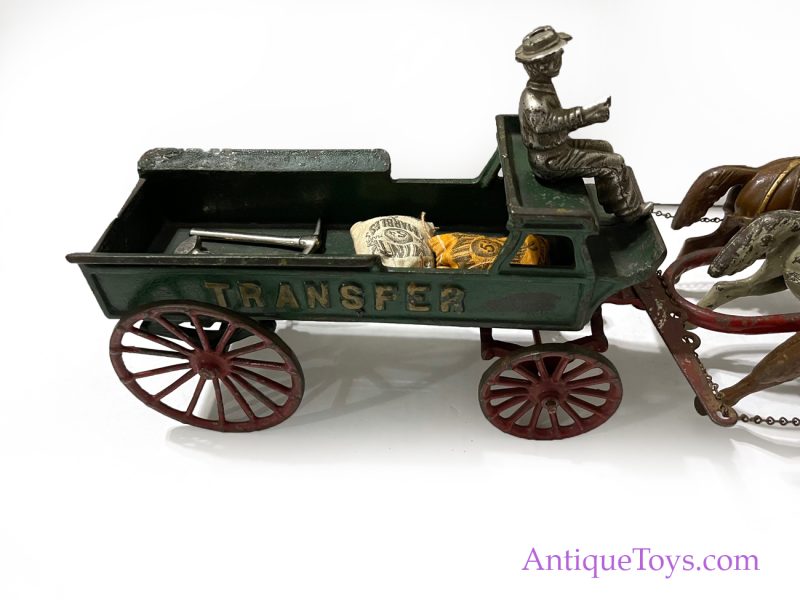 Dent Cast Iron Transfer Wagon with Horses *SOLD TO J MUSEUM* - Image 6