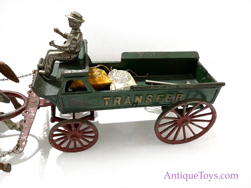 Dent Cast Iron Transfer Wagon with Horses *SOLD TO J MUSEUM* - Image 5