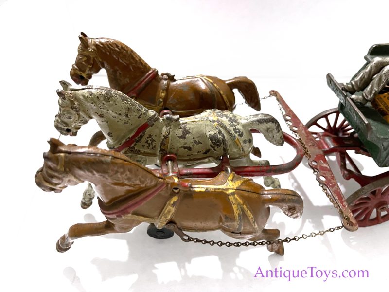 Dent Cast Iron Transfer Wagon with Horses *SOLD TO J MUSEUM* - Image 4