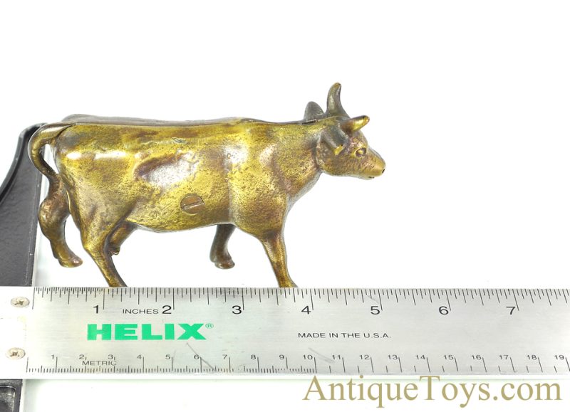 A.C. Williams Brass Gold Cow Still Coin Penny Bank <FONT COLOR="ff000 ">*SOLD*</font> - Image 6