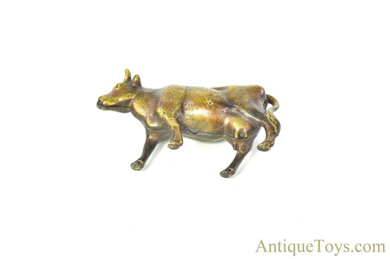 A.C. Williams Brass Gold Cow Still Coin Penny Bank <FONT COLOR="ff000 ">*SOLD*</font> - Image 3