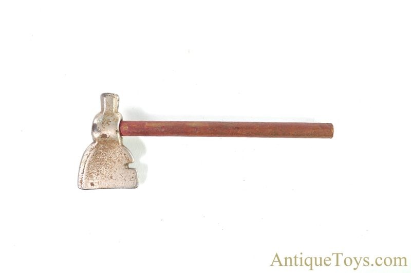 Grey Iron Casting Co. ca. 1930's Cast Iron "Bull's Eye Band Shooter" Rubber Band Gun in Box & Cast Iron Toy Hatchet <FONT COLOR="ff000 ">*SOLD*</font> - Image 3