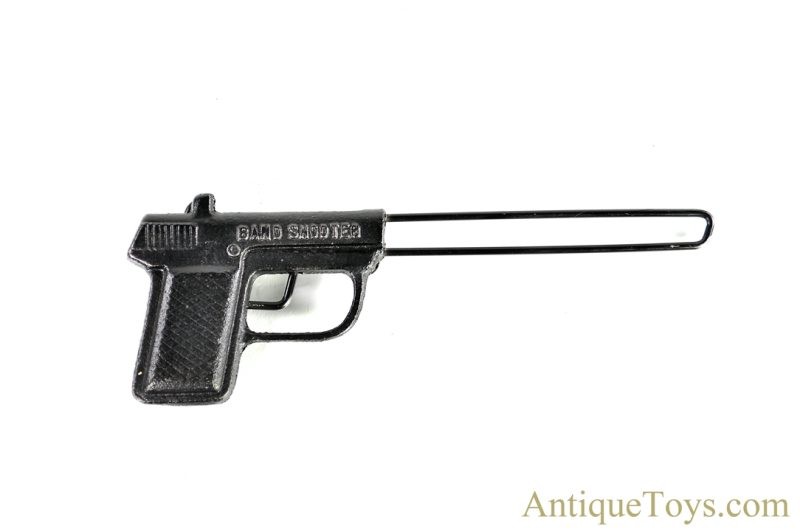 Grey Iron Casting Co. ca. 1930's Cast Iron "Bull's Eye Band Shooter" Rubber Band Gun in Box & Cast Iron Toy Hatchet <FONT COLOR="ff000 ">*SOLD*</font> - Image 5