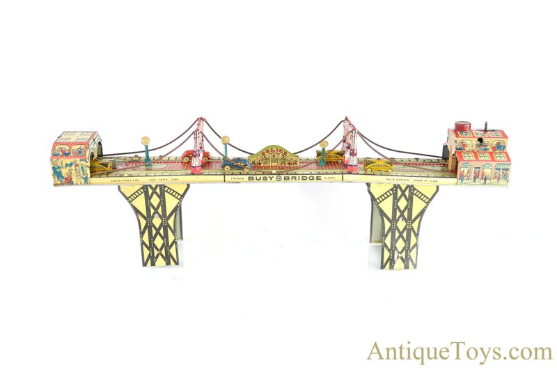 Marx ca. 1930's Tin Lithographed Windup "Busy Bridge" <FONT COLOR="ff000 ">*SOLD*</font>