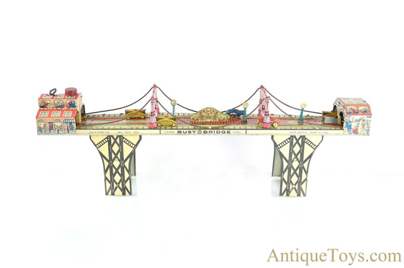 Marx ca. 1930's Tin Lithographed Windup "Busy Bridge" <FONT COLOR="ff000 ">*SOLD*</font> - Image 2