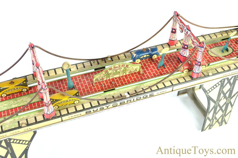Marx ca. 1930's Tin Lithographed Windup "Busy Bridge" <FONT COLOR="ff000 ">*SOLD*</font> - Image 6
