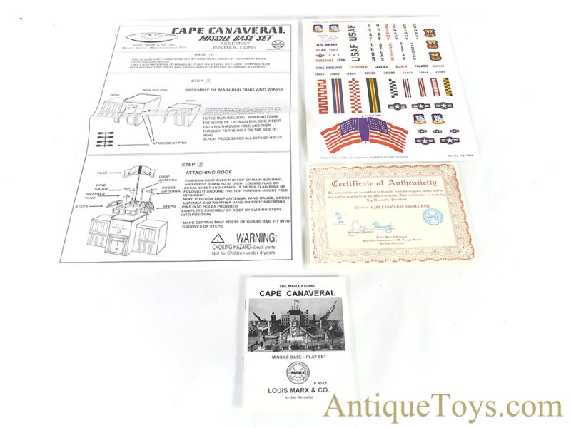 Marx Tin Lithographed & Plastic "The Marx - Atomic Cape Canaveral Missile Base" Playset in Box <FONT COLOR="ff000 ">*SOLD*</font> - Image 5