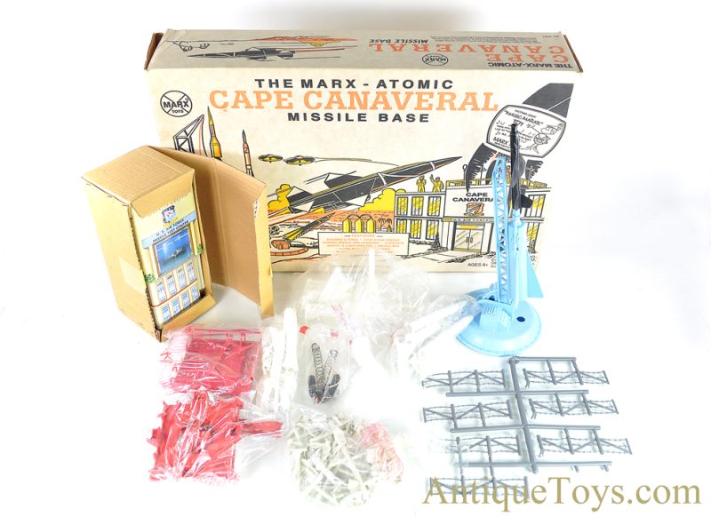 Marx Tin Lithographed & Plastic "The Marx - Atomic Cape Canaveral Missile Base" Playset in Box <FONT COLOR="ff000 ">*SOLD*</font>