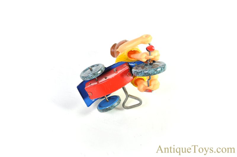 Marx Tin Lithographed Windup Hanna-Barbera’s Wilma & Fred Set of “Mechanical Flintstone Tricycle” with Revolving Bell in Box <FONT COLOR="ff000 ">*SOLD*</font> - Image 9