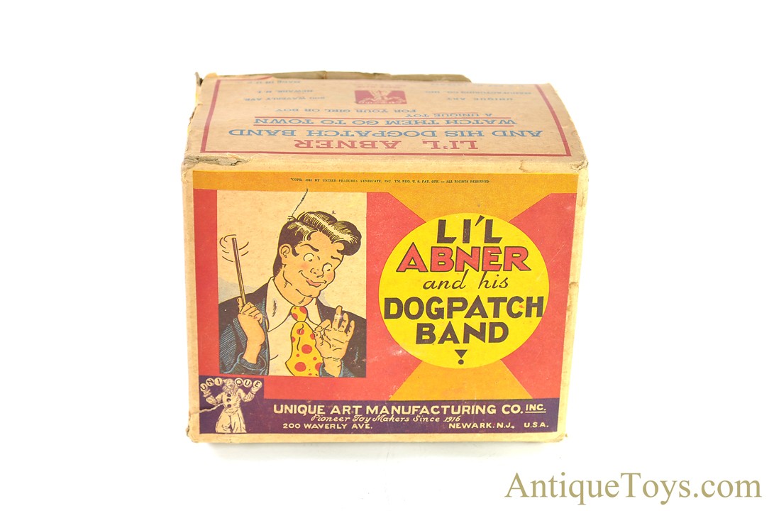 Unique Art ca. 1940’s Tin Lithographed Windup “Li’l Abner and his ...