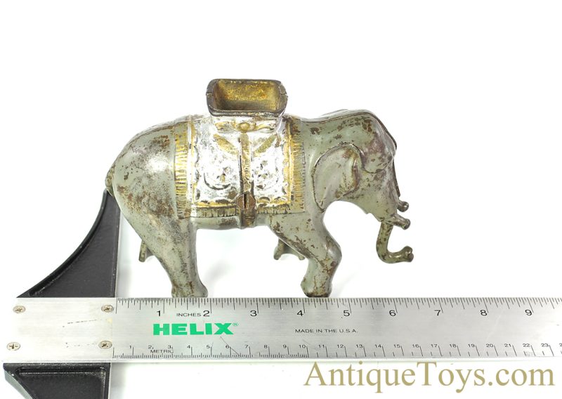 A.C. Williams ca. 1906 Cast Iron Large Elephant Mechanical Penny Coin Bank <FONT COLOR="ff000 ">*SOLD*</font> - Image 11