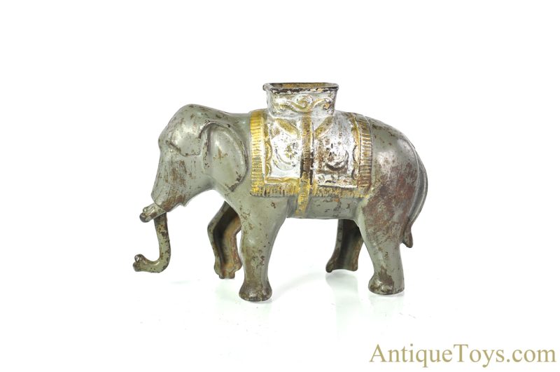 A.C. Williams ca. 1906 Cast Iron Large Elephant Mechanical Penny Coin Bank <FONT COLOR="ff000 ">*SOLD*</font> - Image 2