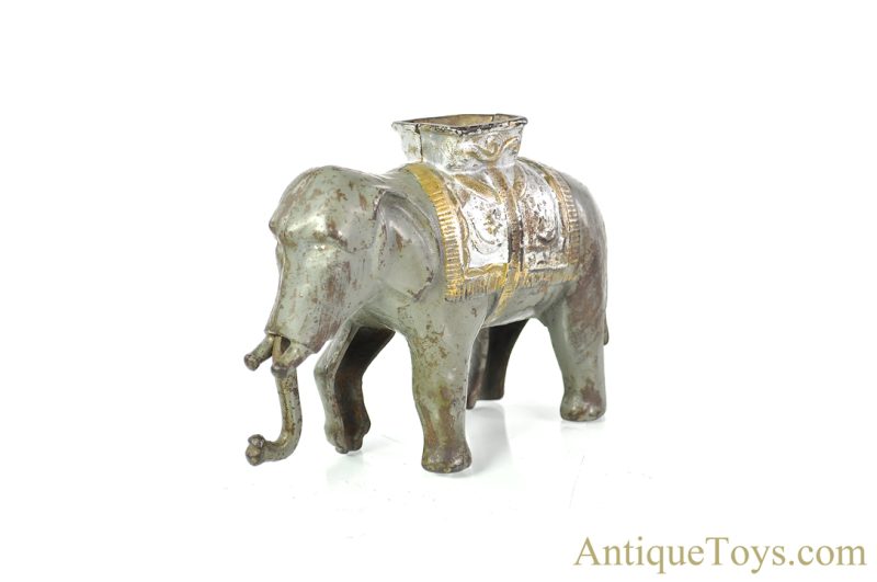 A.C. Williams ca. 1906 Cast Iron Large Elephant Mechanical Penny Coin Bank <FONT COLOR="ff000 ">*SOLD*</font> - Image 6