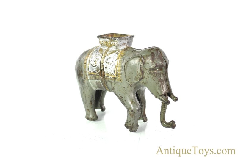 A.C. Williams ca. 1906 Cast Iron Large Elephant Mechanical Penny Coin Bank <FONT COLOR="ff000 ">*SOLD*</font> - Image 5