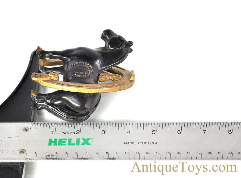 Arcade ca. 1910 Cast Iron Buster Brown & Tige Good Luck Horse Penny Coin Still Bank <FONT COLOR="ff000 ">*SOLD*</font> - Image 8