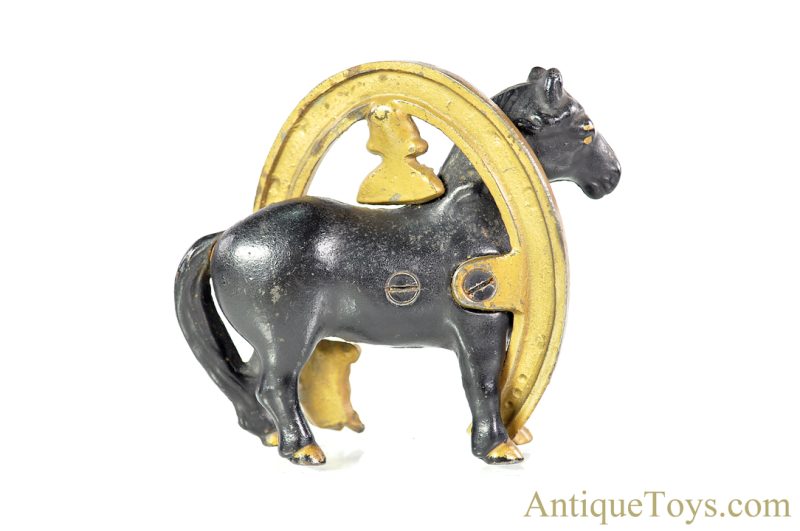 Arcade ca. 1910 Cast Iron Buster Brown & Tige Good Luck Horse Penny Coin Still Bank <FONT COLOR="ff000 ">*SOLD*</font> - Image 2
