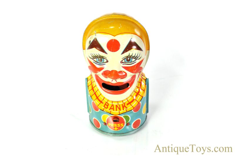 J. Chein Tin Lithographed Mechanical Clown Head Bank <FONT COLOR="ff000 ">*SOLD*</font> - Image 6