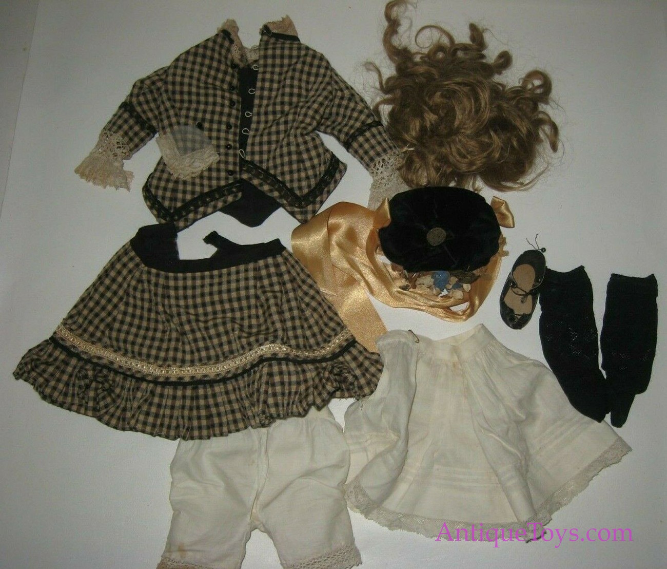 SOLD Antique DEP Size 7 Antique French Bisque Doll, 17.5 IN