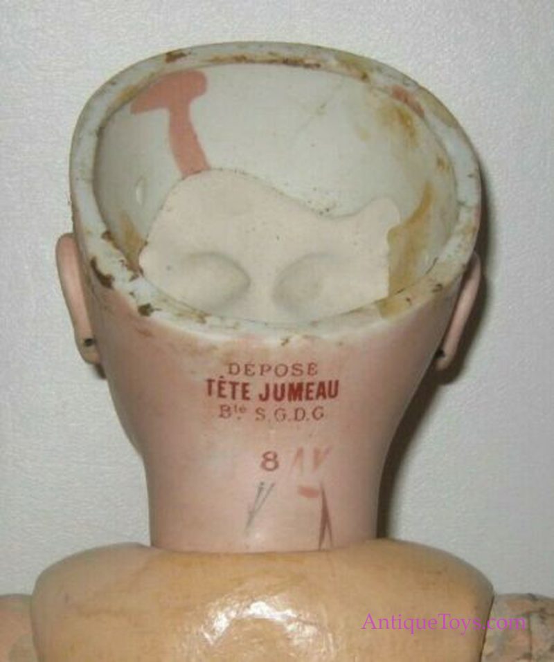 French 1880's Jumeau Tete Depose Bte S.G.D.G Bisque Doll Closed Mouth #DE97 for Sale <FONT COLOR="ff000 ">*SOLD*</font> - Image 6