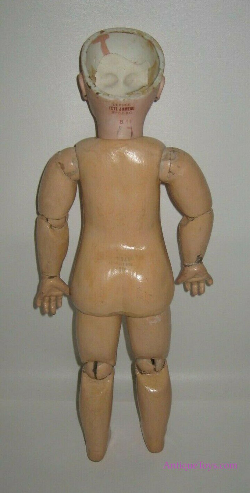 French 1880's Jumeau Tete Depose Bte S.G.D.G Bisque Doll Closed Mouth #DE97 for Sale <FONT COLOR="ff000 ">*SOLD*</font> - Image 11