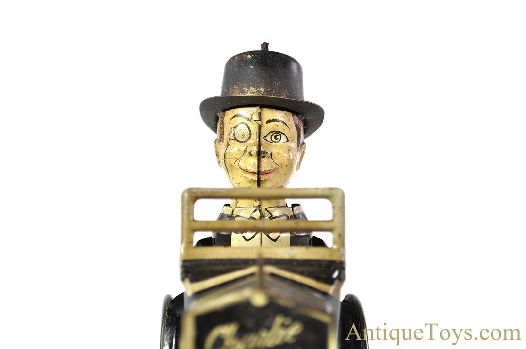 Marx Lithographed Tin Windup “Charlie McCarthy in his Benzine Buggy” Crazy Car Toy <FONT COLOR="ff000 ">*SOLD*</font> - Image 5