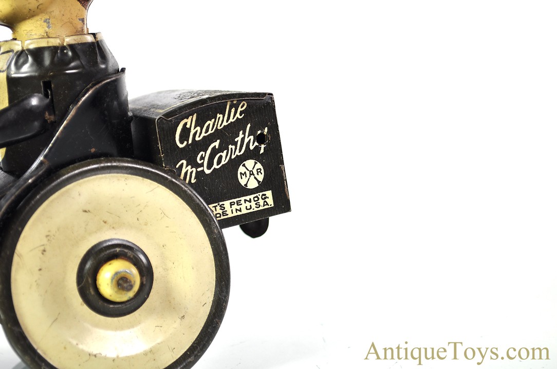 Marx Lithographed Tin Windup “Charlie McCarthy in his Benzine Buggy” Crazy Car Toy <FONT COLOR="ff000 ">*SOLD*</font> - Image 6