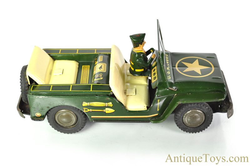 Nomura (TN) Hadson Early 1950's Sears Tin Lithographed Friction Airforce Jeep Japanese Toy <FONT COLOR="ff000 ">*SOLD*</font> - Image 2