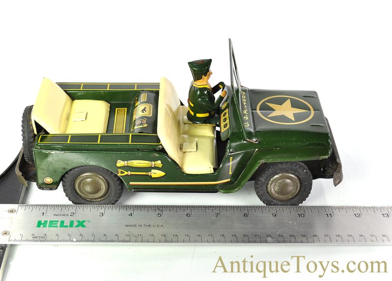 Nomura (TN) Hadson Early 1950's Sears Tin Lithographed Friction Airforce Jeep Japanese Toy <FONT COLOR="ff000 ">*SOLD*</font> - Image 9