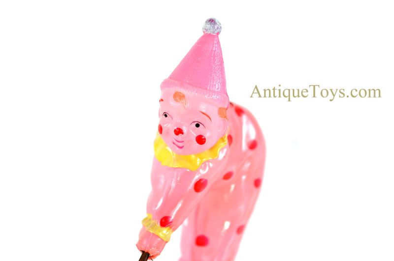 KT Occupied Japan (OJ) Celluloid Windup "The Obstinate Donkey" Circus Clown Toy for Sale - Image 9
