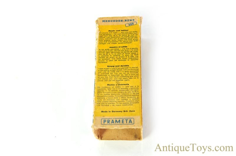 Prameta Kolner Automodelle Windup Diecast Series 2 Mercedes Benz 300 in Box West German Toy <FONT COLOR="ff000 ">*SOLD*</font> - Image 11