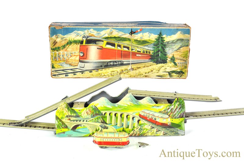 Technofix Tin Lithographed Windup "Mountain Express" in Box German Toy <FONT COLOR="ff000 ">*SOLD*</font>
