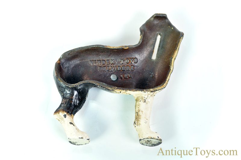 Vindex ca. 1931 no. 61 Cast Iron Boston Bull Terrier Penny Coin Still Bank <FONT COLOR="ff000 ">*SOLD*</font> - Image 7