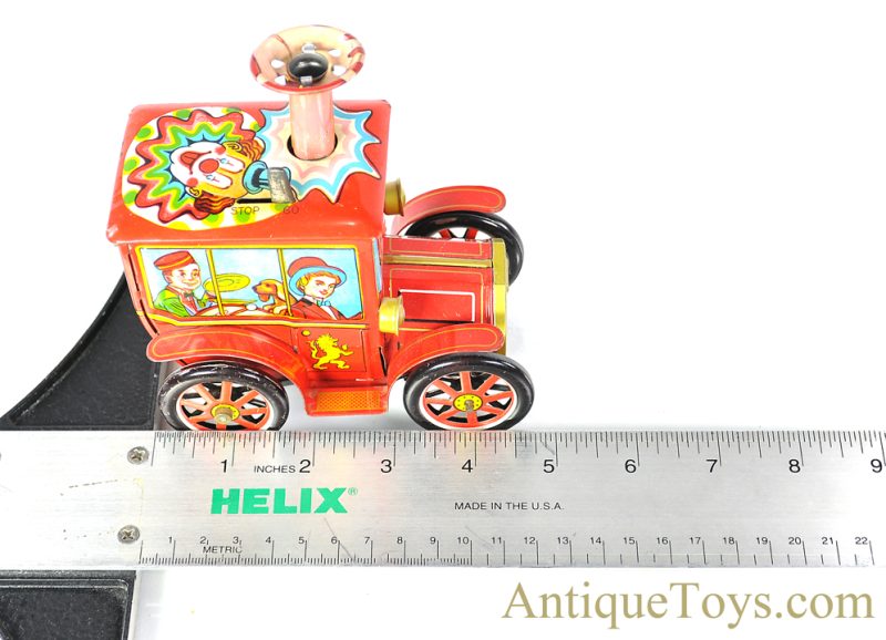 Wamoo Yoshiya (KO) Tin Lithographed Windup "Circus Car" in Box <FONT COLOR="ff000 ">*SOLD*</font> - Image 12