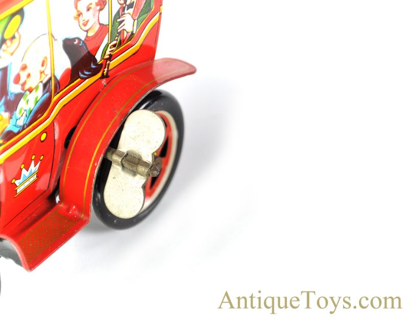 Wamoo Yoshiya (KO) Tin Lithographed Windup "Circus Car" in Box <FONT COLOR="ff000 ">*SOLD*</font> - Image 9