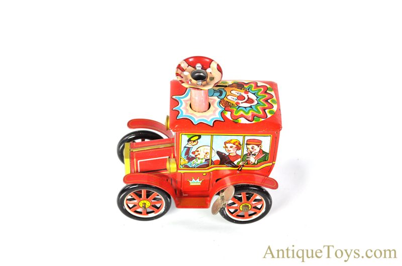 Wamoo Yoshiya (KO) Tin Lithographed Windup "Circus Car" in Box <FONT COLOR="ff000 ">*SOLD*</font> - Image 4