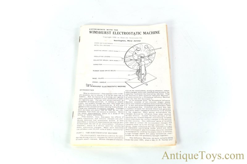 Whimshurst "Electric Machine" Influence Machine Electrostatic Generator Toy Kit in Box <FONT COLOR="ff000 ">*SOLD*</font> - Image 9