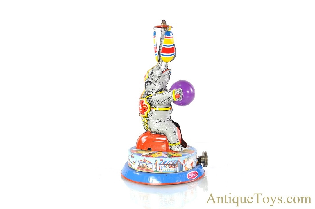 Wilesco Tin Lithographed M72 Live Steam Engine Driven Elephant with Ball Roundabout Toy <FONT COLOR="ff000 ">*SOLD*</font>