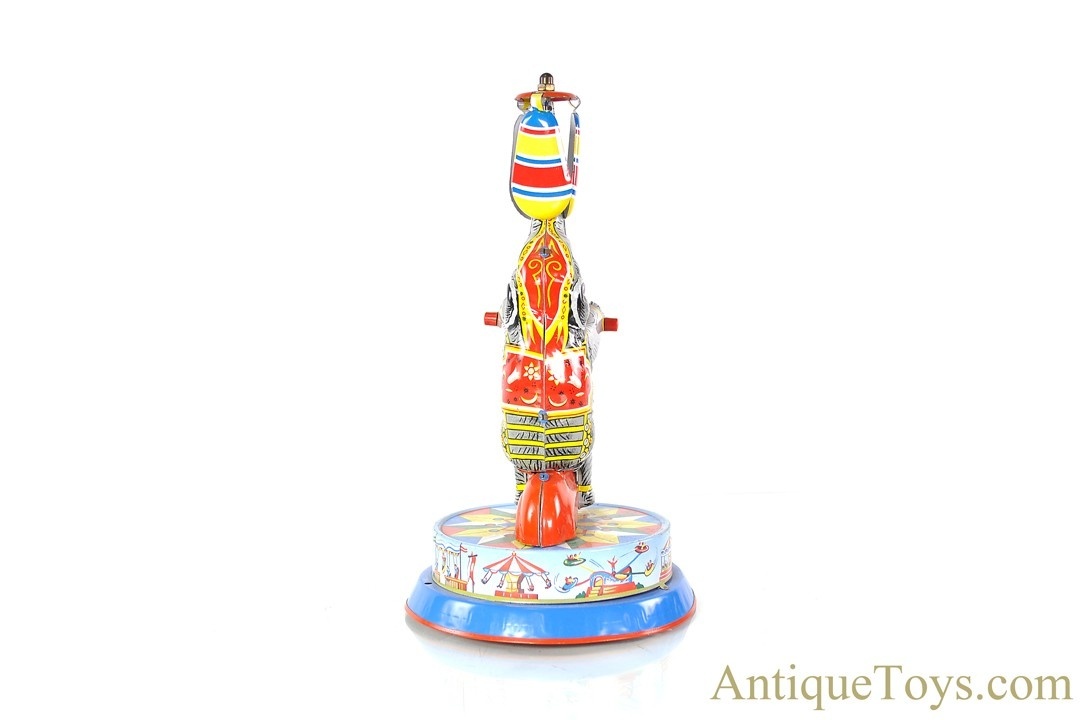Wilesco Tin Lithographed M72 Live Steam Engine Driven Elephant with Ball Roundabout Toy <FONT COLOR="ff000 ">*SOLD*</font> - Image 4