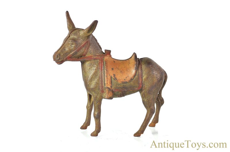 A.C. Williams ca. 1920's Cast Iron Donkey Penny Coin Still Bank <FONT COLOR="ff000 ">*SOLD*</font>