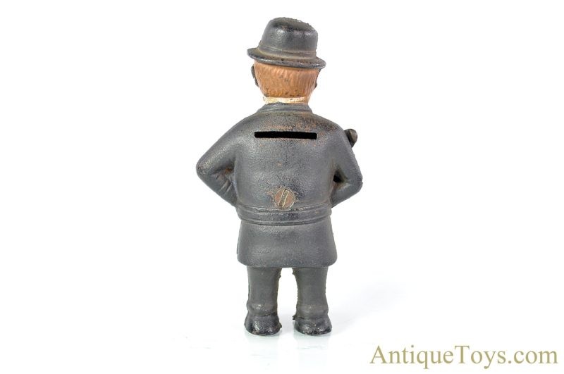 Grey Iron/A.C. Williams Cast Iron Mulligan the Cop Penny Coin Still Bank Reproduction <FONT COLOR="ff000 ">*SOLD*</font> - Image 4