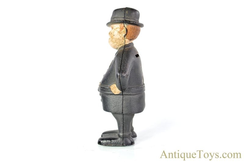 Grey Iron/A.C. Williams Cast Iron Mulligan the Cop Penny Coin Still Bank Reproduction <FONT COLOR="ff000 ">*SOLD*</font> - Image 6