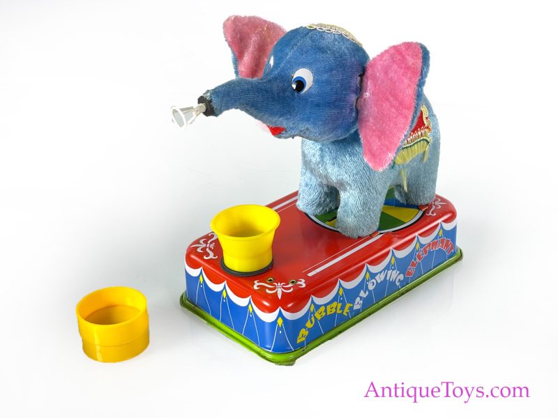 Yonezawa Toys (Y) Tin Lithographed Battery Operated “Jumbo the Bubble Blowing Elephant” Japanese Toy <FONT COLOR="ff000 ">*SOLD*</font> - Image 13