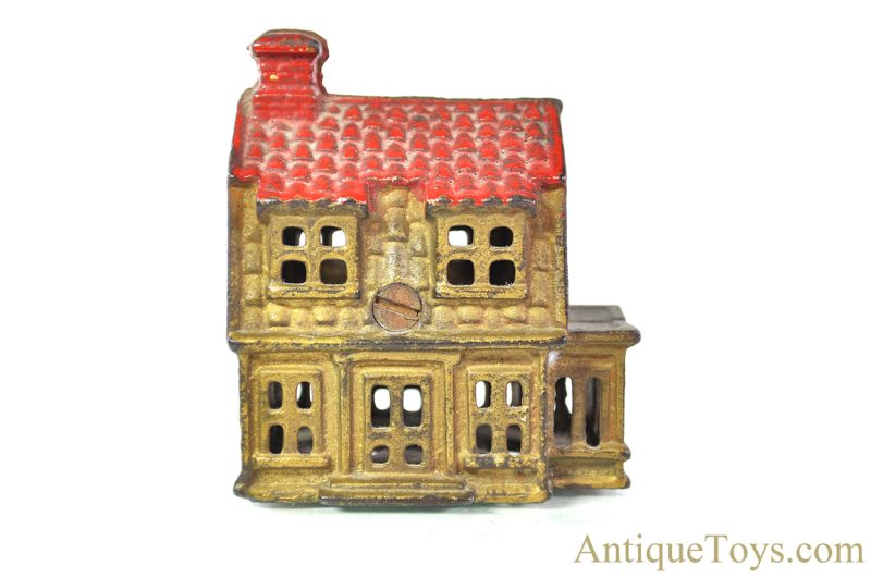 A.C. Williams Cast Iron No. 1248D Colonial House Bank Still Penny Coin Bank <FONT COLOR="ff000 ">*SOLD*</font> - Image 2