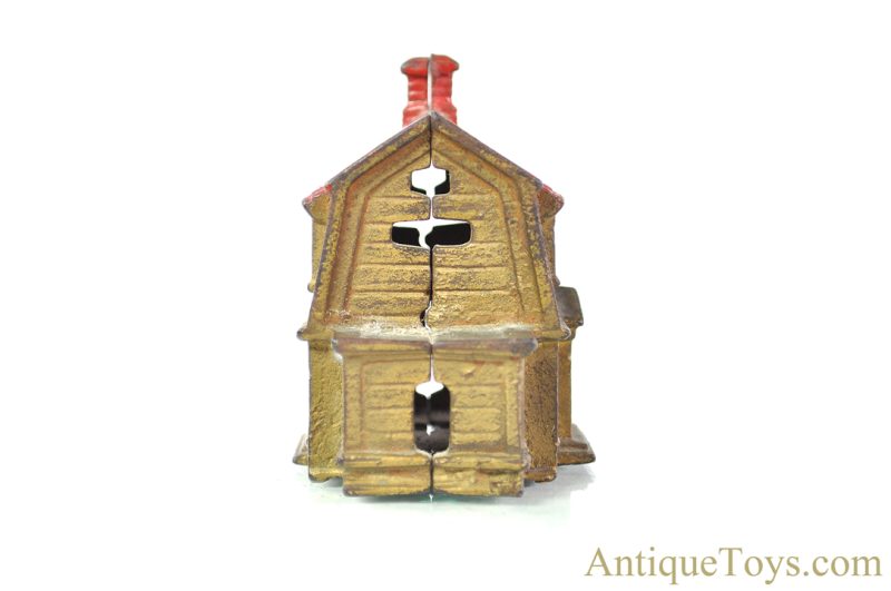 A.C. Williams Cast Iron No. 1248D Colonial House Bank Still Penny Coin Bank <FONT COLOR="ff000 ">*SOLD*</font> - Image 4