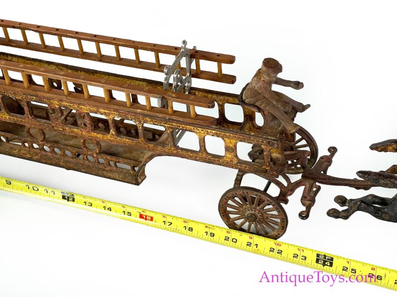 Hubley LARGE Cast Iron No. 126 Hook and Ladder Relic <FONT COLOR="ff000 ">*SOLD*</font> - Image 4