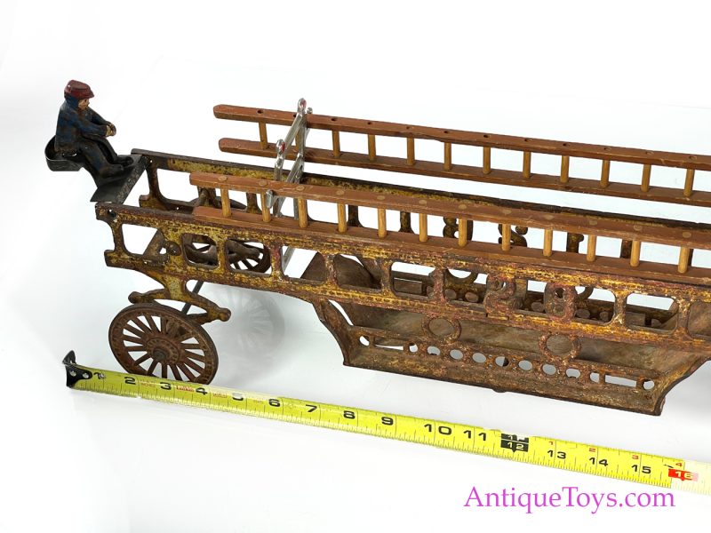 Hubley LARGE Cast Iron No. 126 Hook and Ladder Relic <FONT COLOR="ff000 ">*SOLD*</font> - Image 5