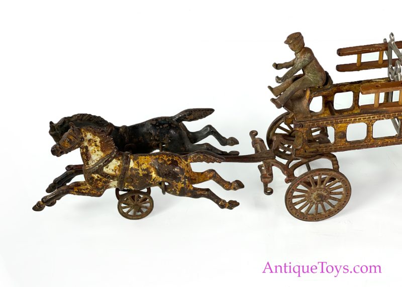 Hubley LARGE Cast Iron No. 126 Hook and Ladder Relic <FONT COLOR="ff000 ">*SOLD*</font> - Image 8